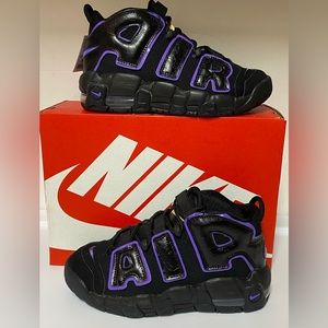 Nike Air More Uptempo GS Black/Grape/Gold DX5954-001 Youth Sz 4Y